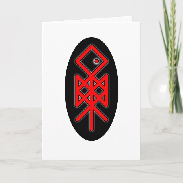 Cartão De Agradecimento Olho de Odin Viking Bindrune Greeting Card (Frente)