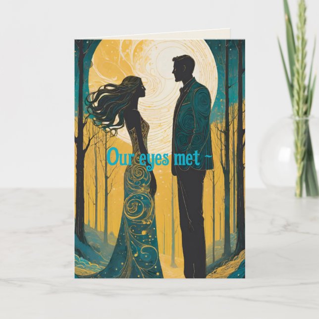 CARTÃO DE AGRADECIMENTO OLHOS ATENDEM A PLACA DE ANIVERSÁRIO/AMOR (Frente)