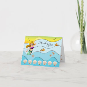 Cartão De Agradecimento Ondas do Oceano de Aventura no Mar Sérlido