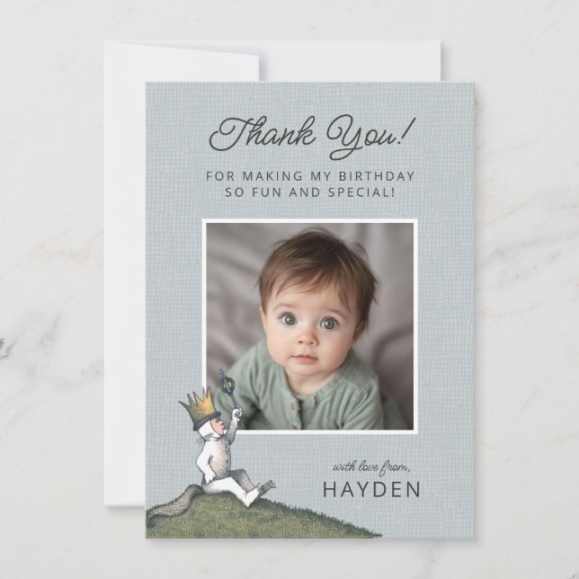 Cartão De Agradecimento Onde Vivem os Monstros (Frente)