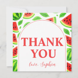 Cartão De Agradecimento One In A Melon Watermelon Birthday Party