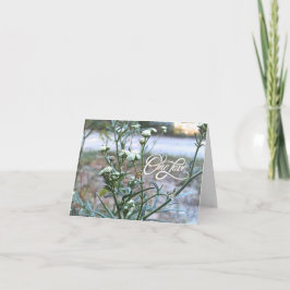 Cartão De Agradecimento One Love, White Wildflower, Nature Art Vazio Card