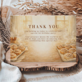 Cartão De Agradecimento One Sweet Little Bun First Birthday