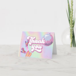 Cartão De Agradecimento Ontem, vamos Roll Diversão Retro Roller Skating Gi