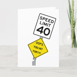 Cartão De Agradecimento Oops, Você Atingiu 40 aniversário de 40 anos engra