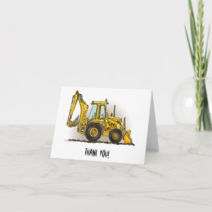 Cartão De Agradecimento Operador Backhoe