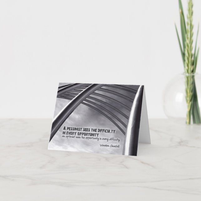 Cartão De Agradecimento Oportunidade de Cotação Inspiracional Winston Chur (Frente)