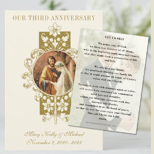CARTÃO DE AGRADECIMENTO ORAÇÃO DE ANIVERSÁRIO DE CASAMENTO CATÓLICO C/FOTO