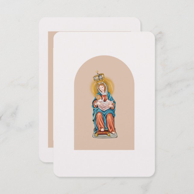 Cartão De Agradecimento Oração pela maternidade - Nossa Senhora de Le Lech (Frente/Verso)