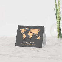 Orange and Smoky Gray | World Map Thank You