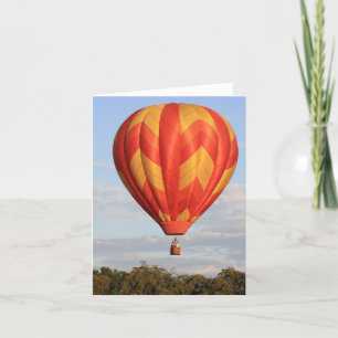 Cartão De Agradecimento Orange Hot Air Ballon no Dawn Note Card