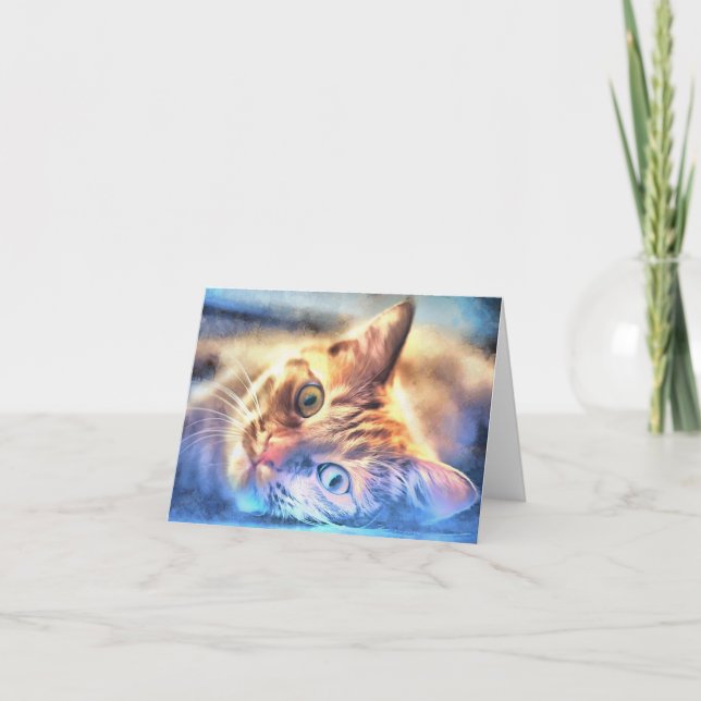 Cartão De Agradecimento Orange Tabby Cat Lazy Days Thank You Card (Frente)