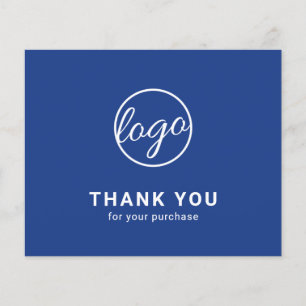 Cartão de Agradecimento Orçamento Logo Azul Person