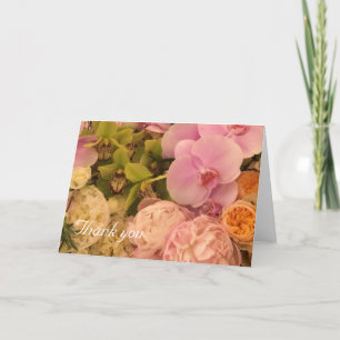Cartão de agradecimento Orchid e Peony