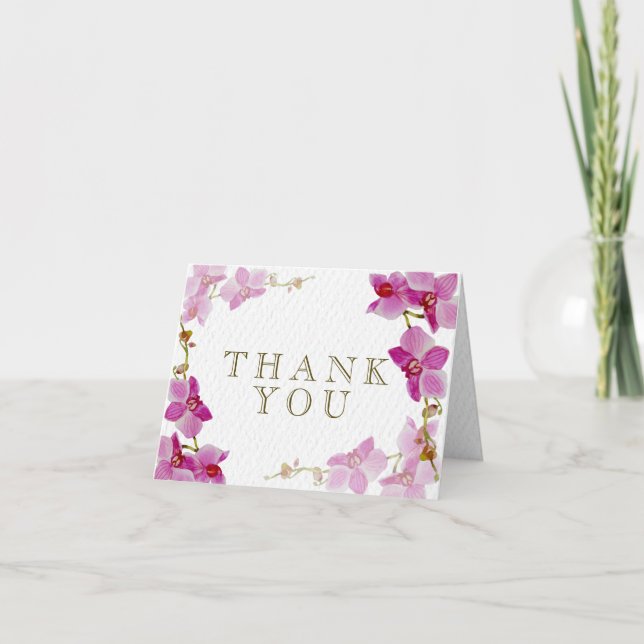 Cartão De Agradecimento Orchid Paradise Thank You Cards (Frente)