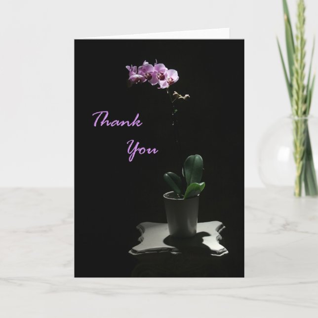 Cartão De Agradecimento Orchid Thank You card (Frente)