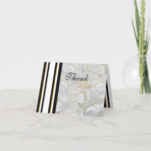Cartão De Agradecimento Orchid wedding white thank you classy