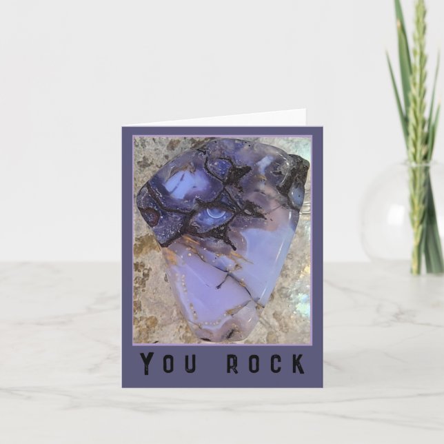 Cartão De Agradecimento Oregon Holly Blue Agate You Rock Greeting Card (Frente)
