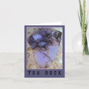 Cartão De Agradecimento Oregon Holly Blue Agate You Rock Greeting Card