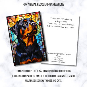 Cartão De Agradecimento Organização de Resgate de Animais em Estilo de Vit