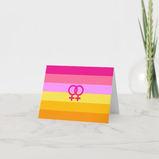 Cartão De Agradecimento Orgulho Lesbiano Dawn WLW (Frente)