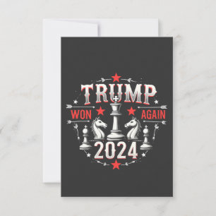 Cartão De Agradecimento Orgulho Maga Trump Ganhou novamente o Dia da Inagu