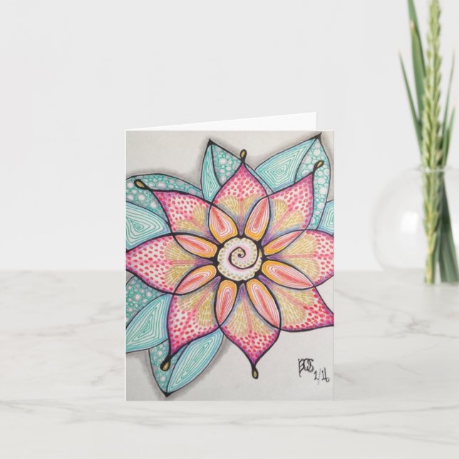 Cartão De Agradecimento Original Art Note Card (Frente)