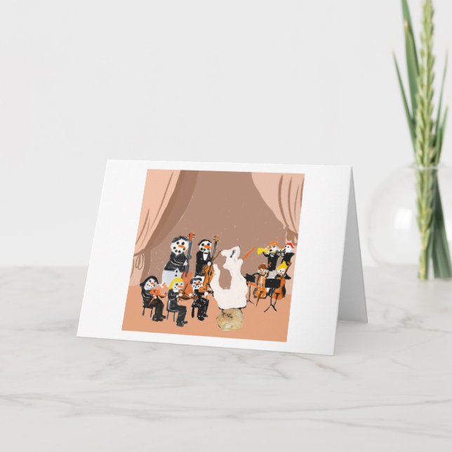 Cartão De Agradecimento Orquestra de Pessoas de neve ⛄️ (Frente)