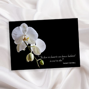 Cartão De Agradecimento Orquídea em preto Obrigado pela sua simpatia
