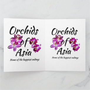 Cartão De Agradecimento Orquídeas da Ásia