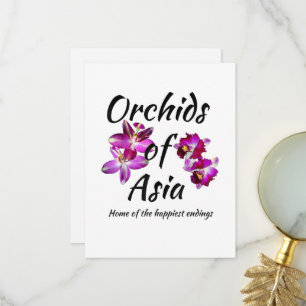 Cartão De Agradecimento Orquídeas da Ásia