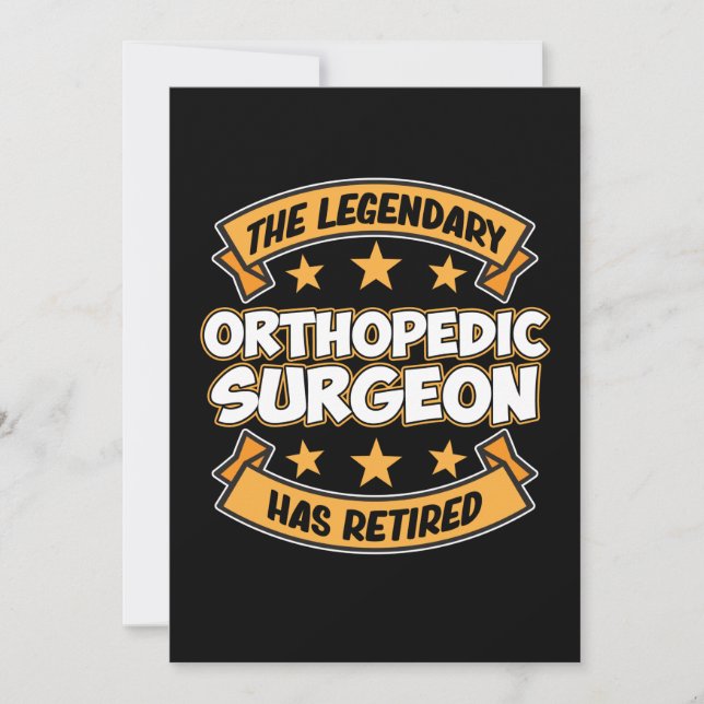 Cartão De Agradecimento Orthopedic Surgeon Retirement Surgery Medical Doct (Frente)
