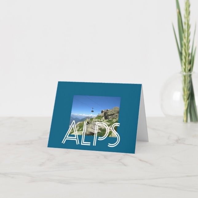 Cartão De Agradecimento Os Alpes (Frente)