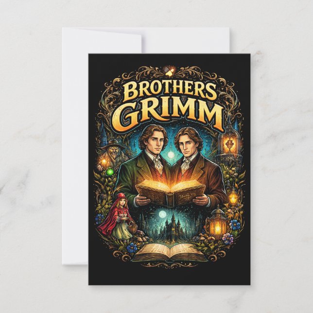 Cartão De Agradecimento Os Irmãos Grimm (Frente)