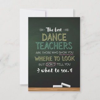 Cartão De Agradecimento Os melhores professores de dança