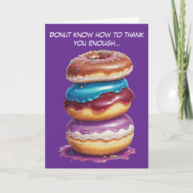 Cartão De Agradecimento Os Obrigados mais fofos um monte furado (Frente)