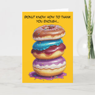 Cartão De Agradecimento Os Obrigados mais fofos um monte furado