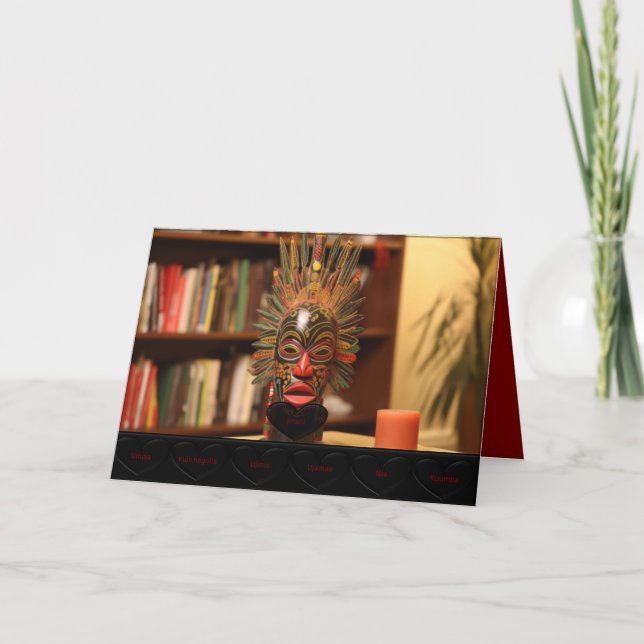 Cartão De Agradecimento Os Sete Princípios Do Patrimônio Africano (Frente)