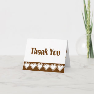 Cartão De Agradecimento Our 8-Bit Hearts in Chocolate Thank You Card
