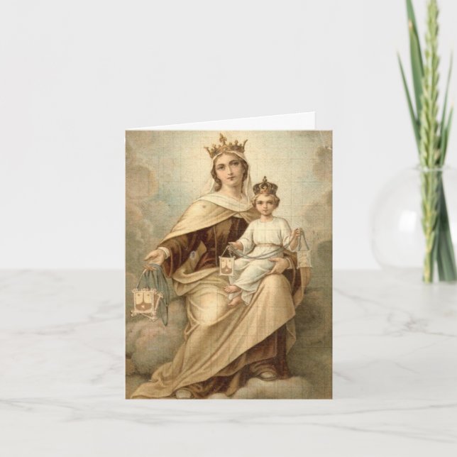 Cartão De Agradecimento Our Lady of Mount Carmel Thank You Card (Frente)