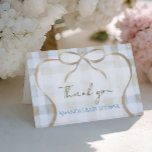 Cartão De Agradecimento Our Little Peanut Boy Blue Gingham Baby Shower<br><div class="desc">Celebrate your baby boy with this adorable Little Peanut Baby Shower Decor Thank You Card featuring a soft blue gingham background and a sweet neutral design. This charming design blends a classic pattern with a modern baby shower theme, creating a perfect balance of playful and elegant. The phrase “Our Little...</div>