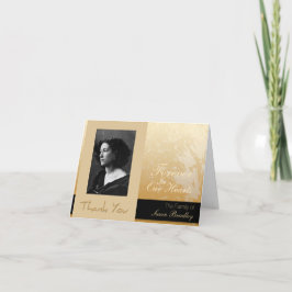 Cartão De Agradecimento Ouro Asphodel Frame Photo Sympathy Obrigado c2