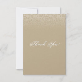 Cartão De Agradecimento Ouro e obrigado dos redemoinhos de Champagne você