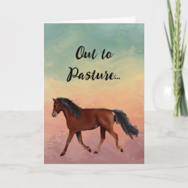 Cartão De Agradecimento Out to Pasture Retirement Card