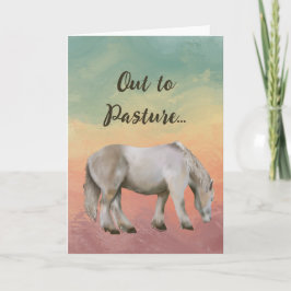 Cartão De Agradecimento Out to Pasture Retirement Card