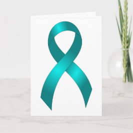 Cartão De Agradecimento Ovarian Cancer | Cervical Cancer - Teal Ribbon