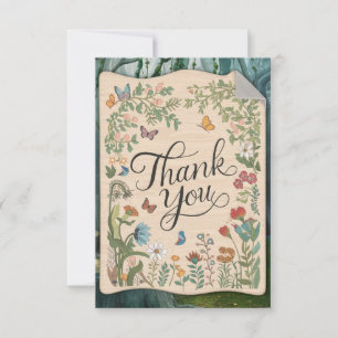 Cartão De Agradecimento ovely Boho Wish Woodland
