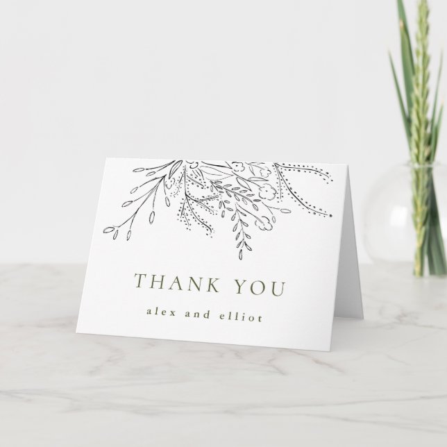 Cartão De Agradecimento Overflowing Bouquet Thank You Cards (Frente)