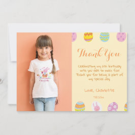 Cartão De Agradecimento Ovos Amarelo Pastel Chic Aniversário Infantil Foto