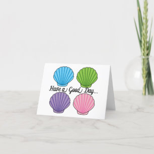 Cartão De Agradecimento Pacote de Seashell Colorido de Pastel